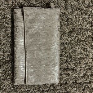 Gold snake print Clutch